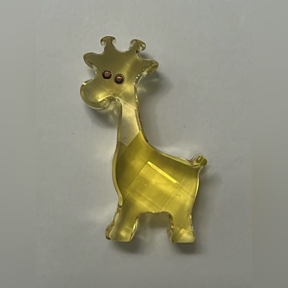 Swarovski Crystal Little Companions Yellow Faceted Gina Giraffe Retired Figurine